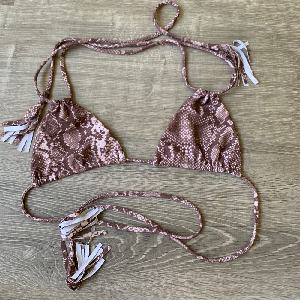 Acacia swimwear medium python print cannons top